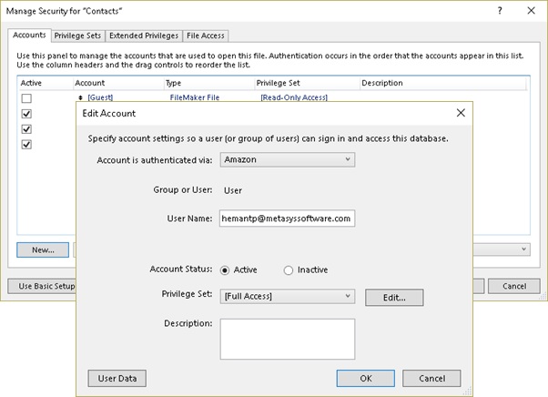 Manage security Manage security