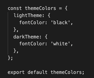 Create Theme Object Create Theme Object