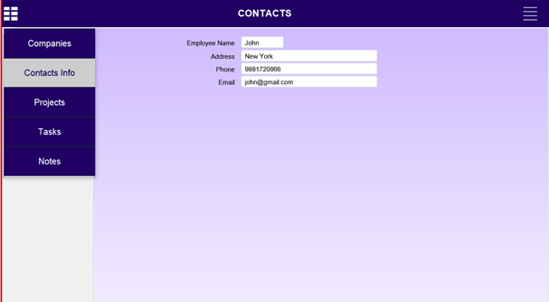 Hamburger menu with popover Hamburger menu with popover