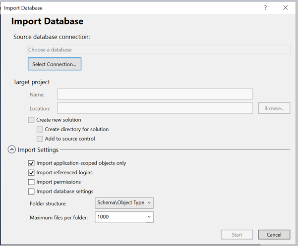 Import database 