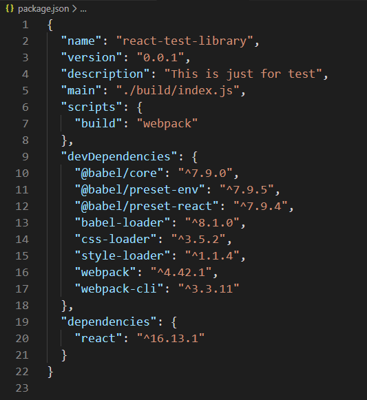Package JSON Package JSON