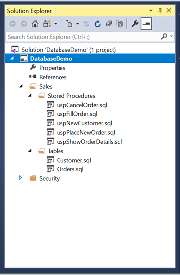 Solution explorer 