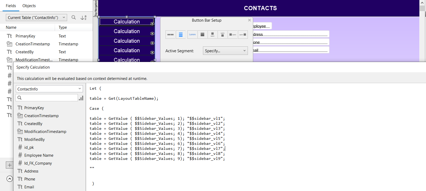 Specify Active Button Specify Active Button
