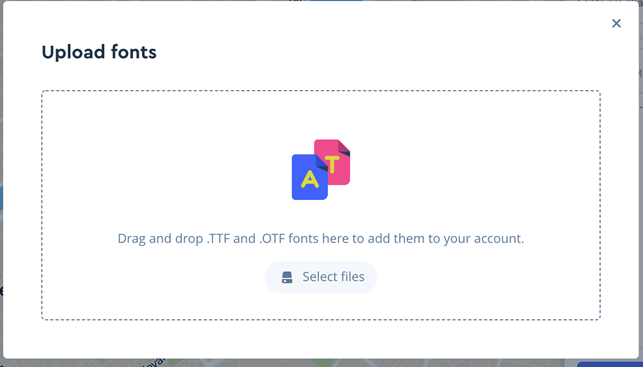 Upload fonts Upload fonts