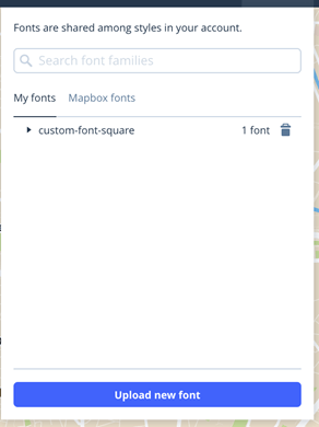 Upload new font Upload new font